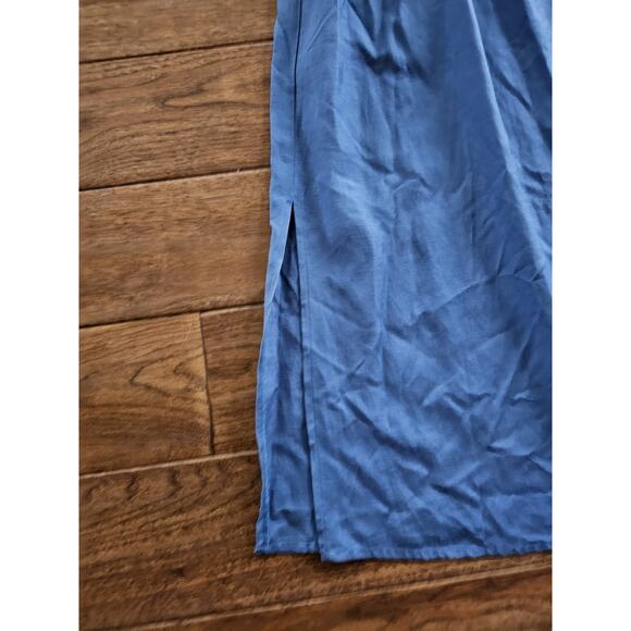 Grace Karin V-Neck Sleeveless Elastic Waist Maxi Linen Blend Dress Size M EUC - Picture 7 of 10